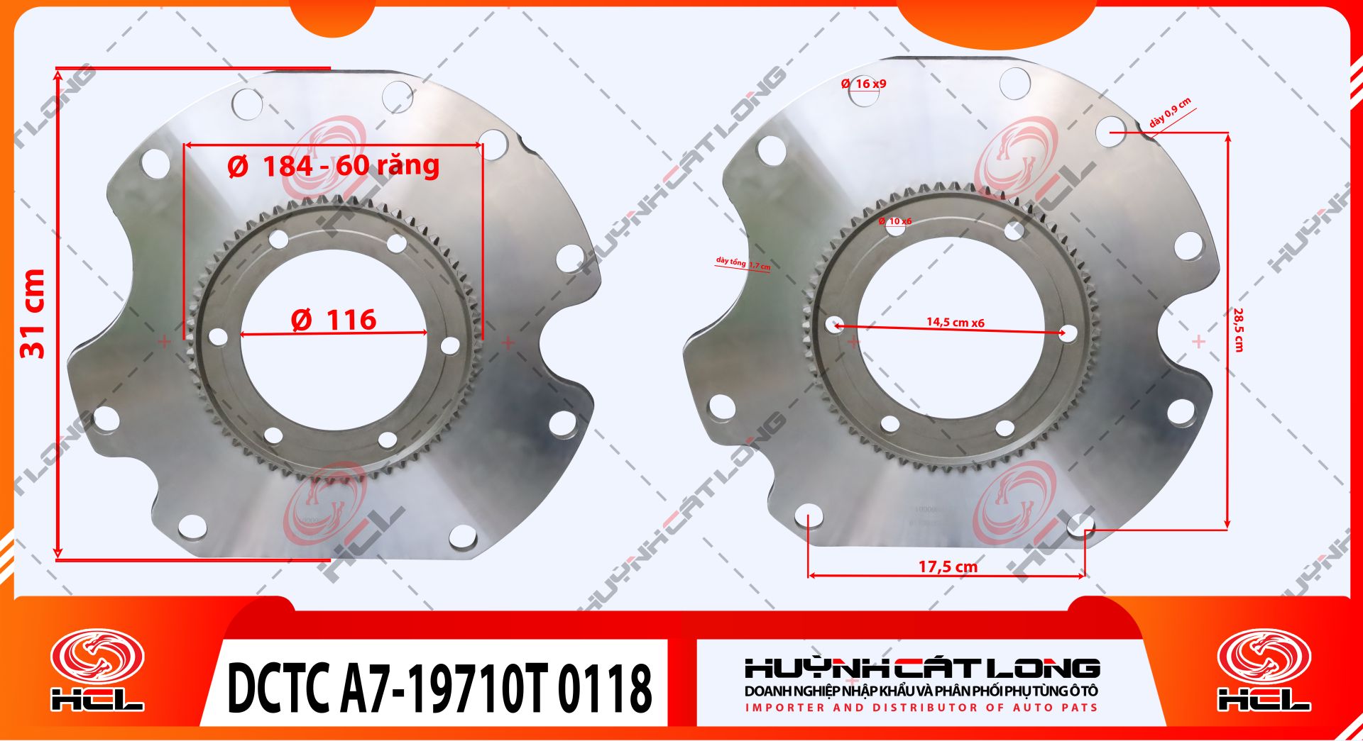 Đĩa chuyển tầng chậm A7/19710T - 10 số WG2203100118/0108/0148